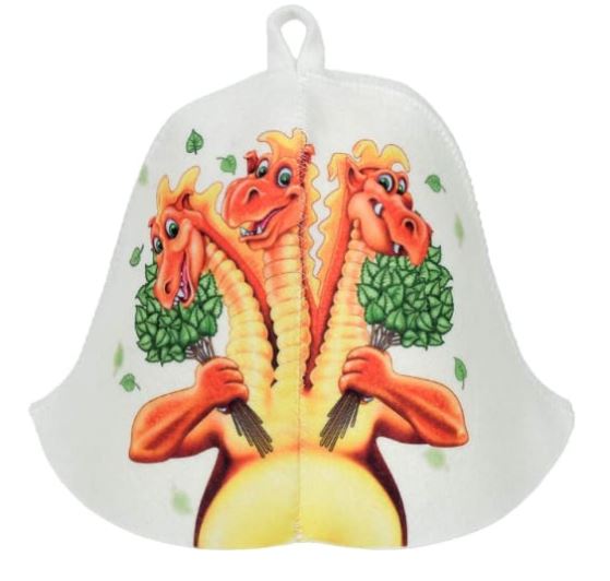 Шапка для бани и сауны «Змей Горыныч» 